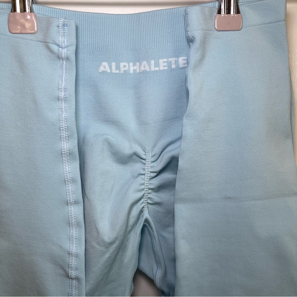 Alphalete Amplify Leggings Arctic Blue Scrunch Seamless XS - Picture 6 of 7
